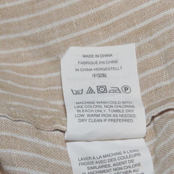 J. Crew x Baird McNutt Tan Striped Linen Short Sleeve Top - Picture 11 of 11